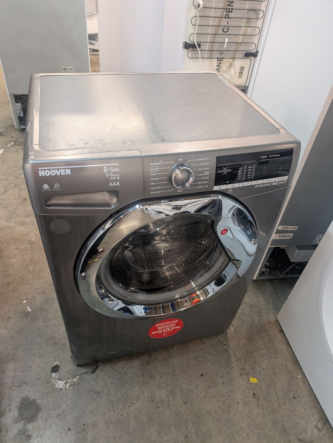 Hoover DXOA49C3R/1-80 9kg 1400rpm Washing Machine REPLACED DRAW Grey