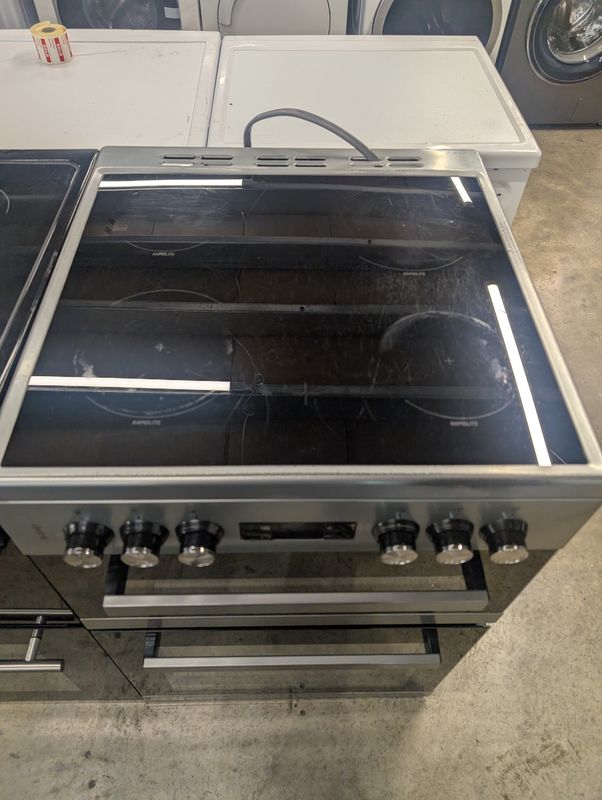 Beko KDC653S 60cm Electric Cooker Double Oven Ceramic Hob Silver