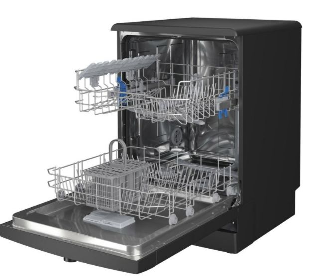 Indesit D2FHK26BUK 60cm Freestanding Dishwasher Black Brand New