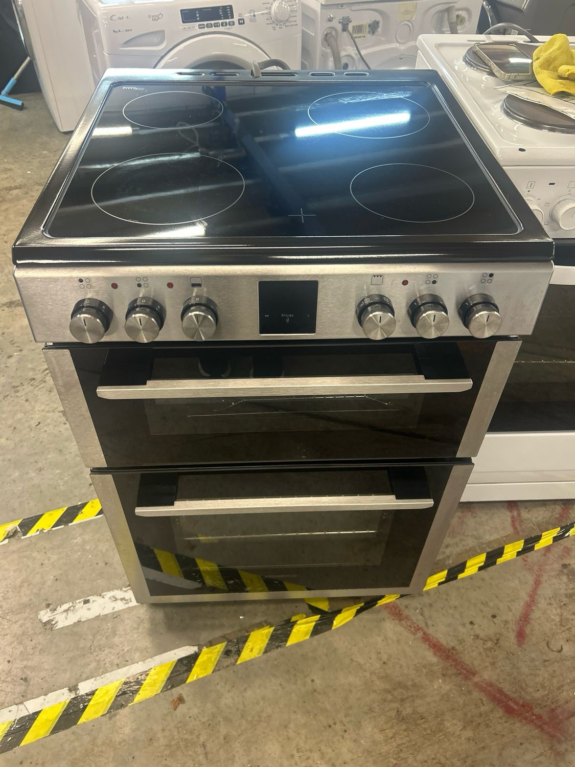 Kenwood KDC66SS19 60cm Electric Cooker Double Oven Ceramic Hob Silver