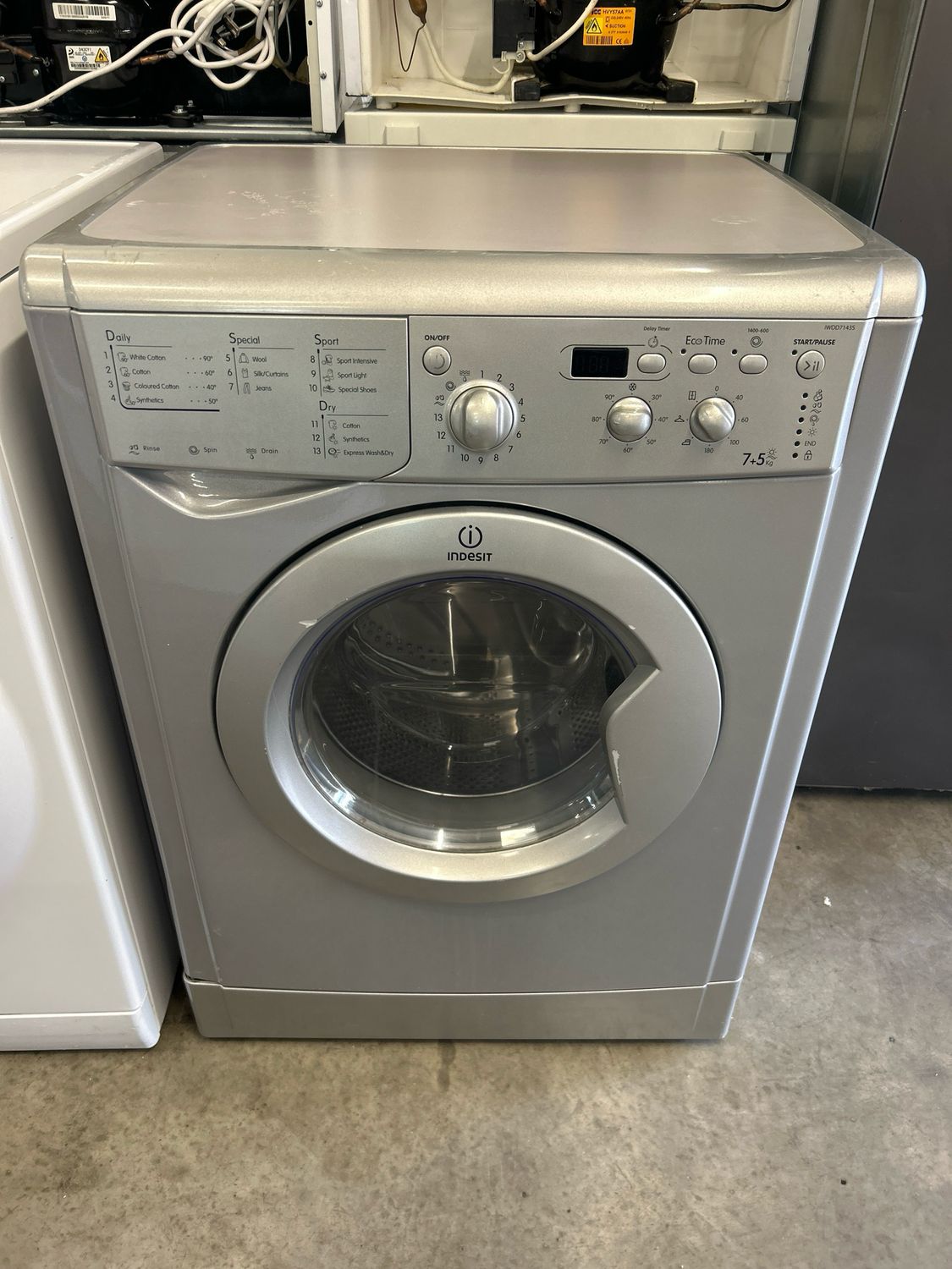 Indesit IWDD7143S 7KG+5KG 1400rpm Washer Dryer Silver