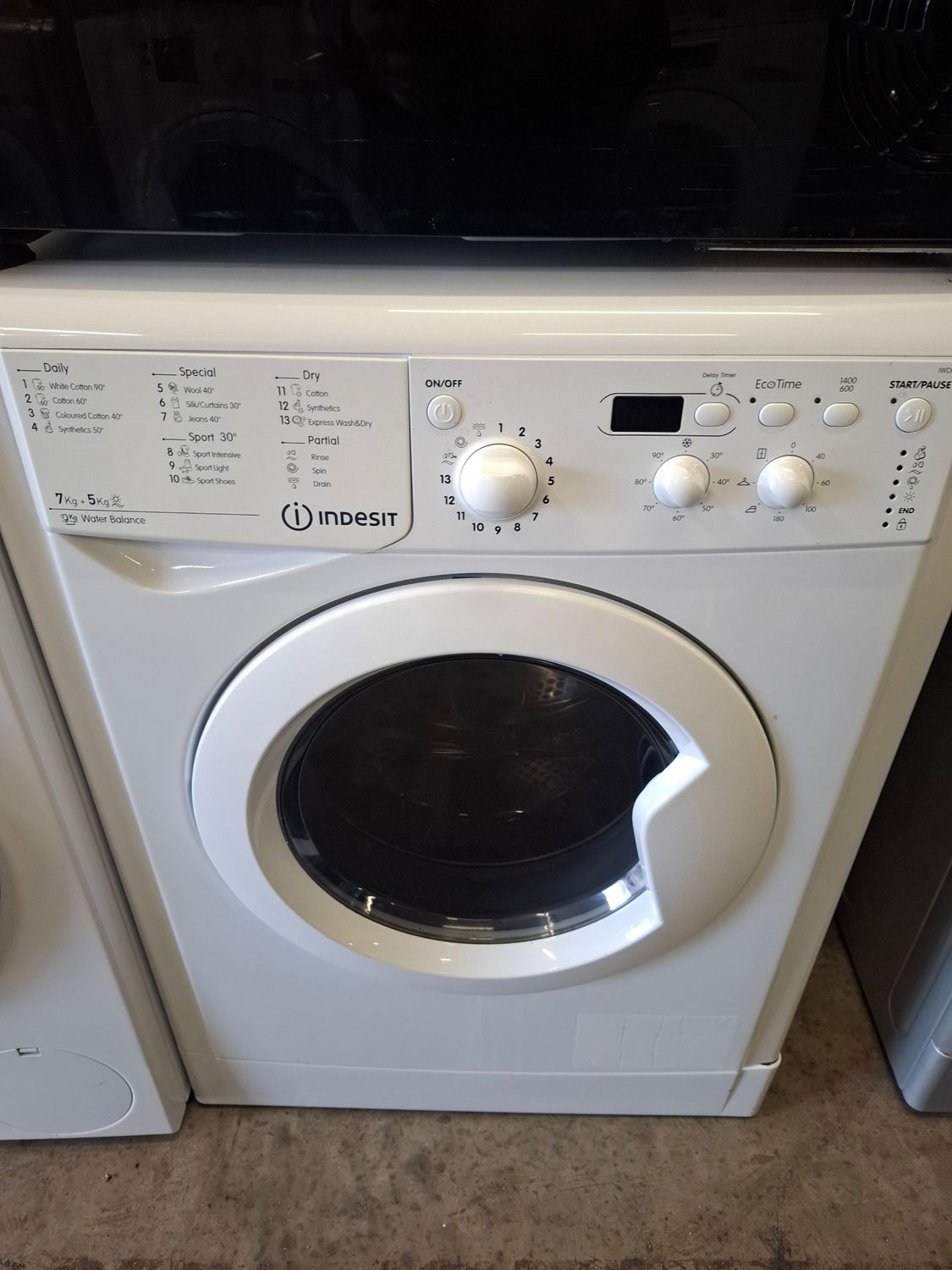 Indesit IWDD7143W 7KG+5KG 1400rpm Washer Dryer White