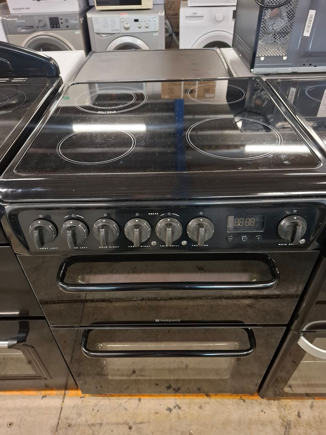 Hotpoint HAE60KS 60cm Electric Cooker with Ceramic Hob Black   