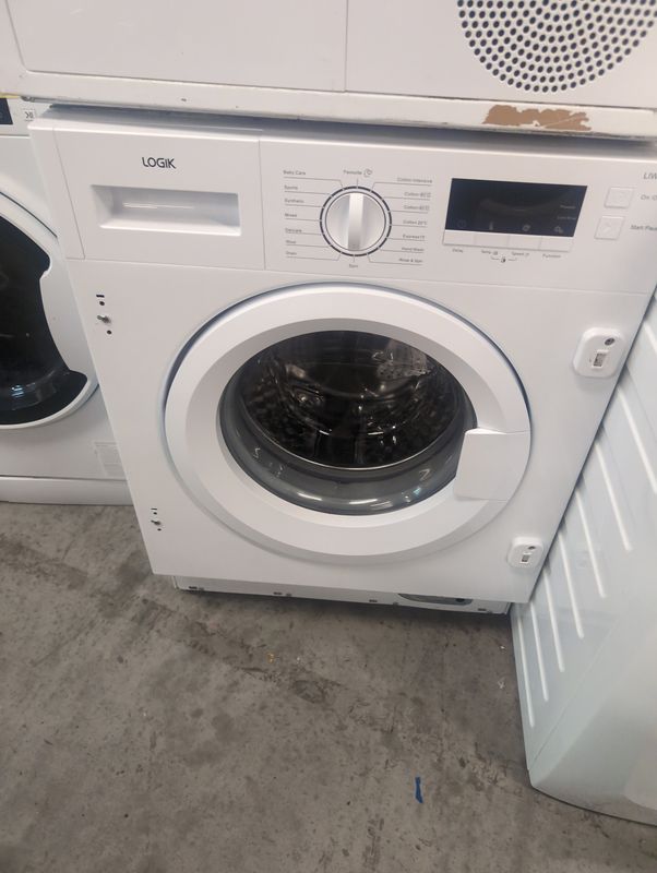 Logik LIW814W15 8KG 1400 Built in Integrated Washing Machine White