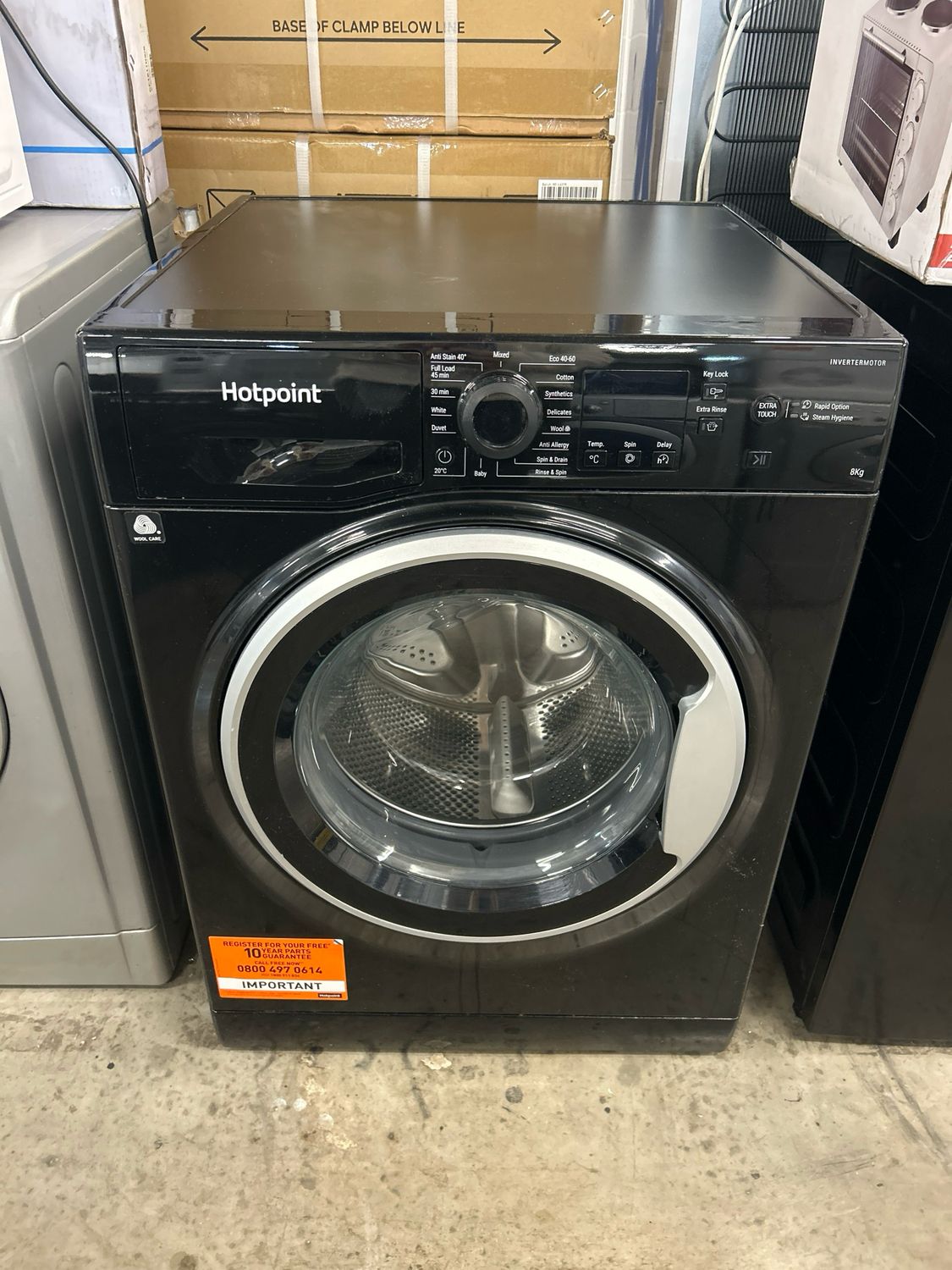 Hotpoint NSWM846BS 8kg 1400rpm Washing Machine Black