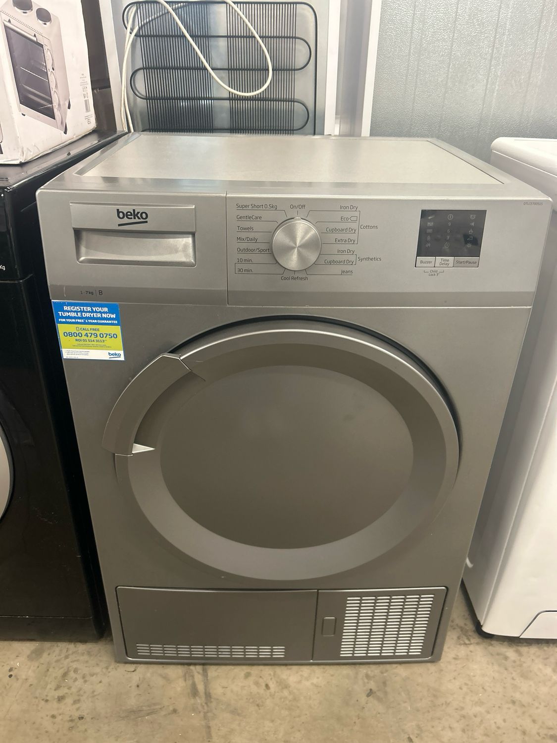 Beko DTLCE70051S 7Kg Condenser Dryer Silver