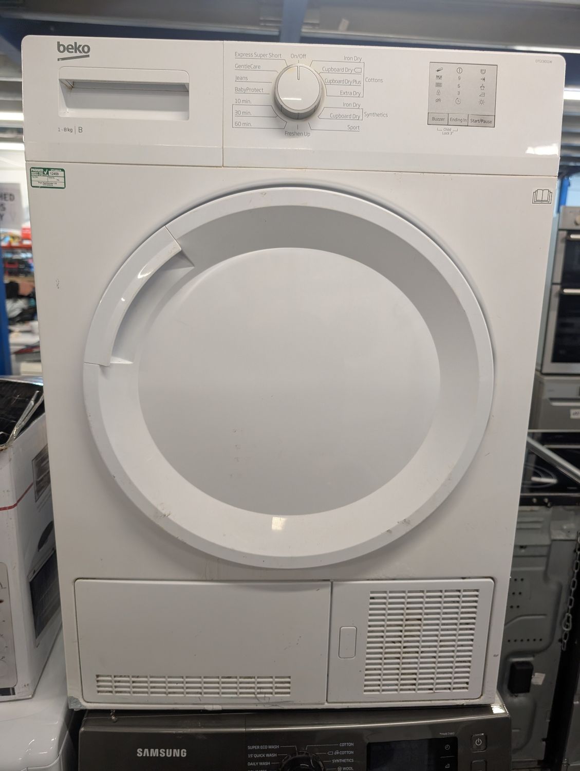 Beko DTGC8011W 8kg Condenser Dryer White