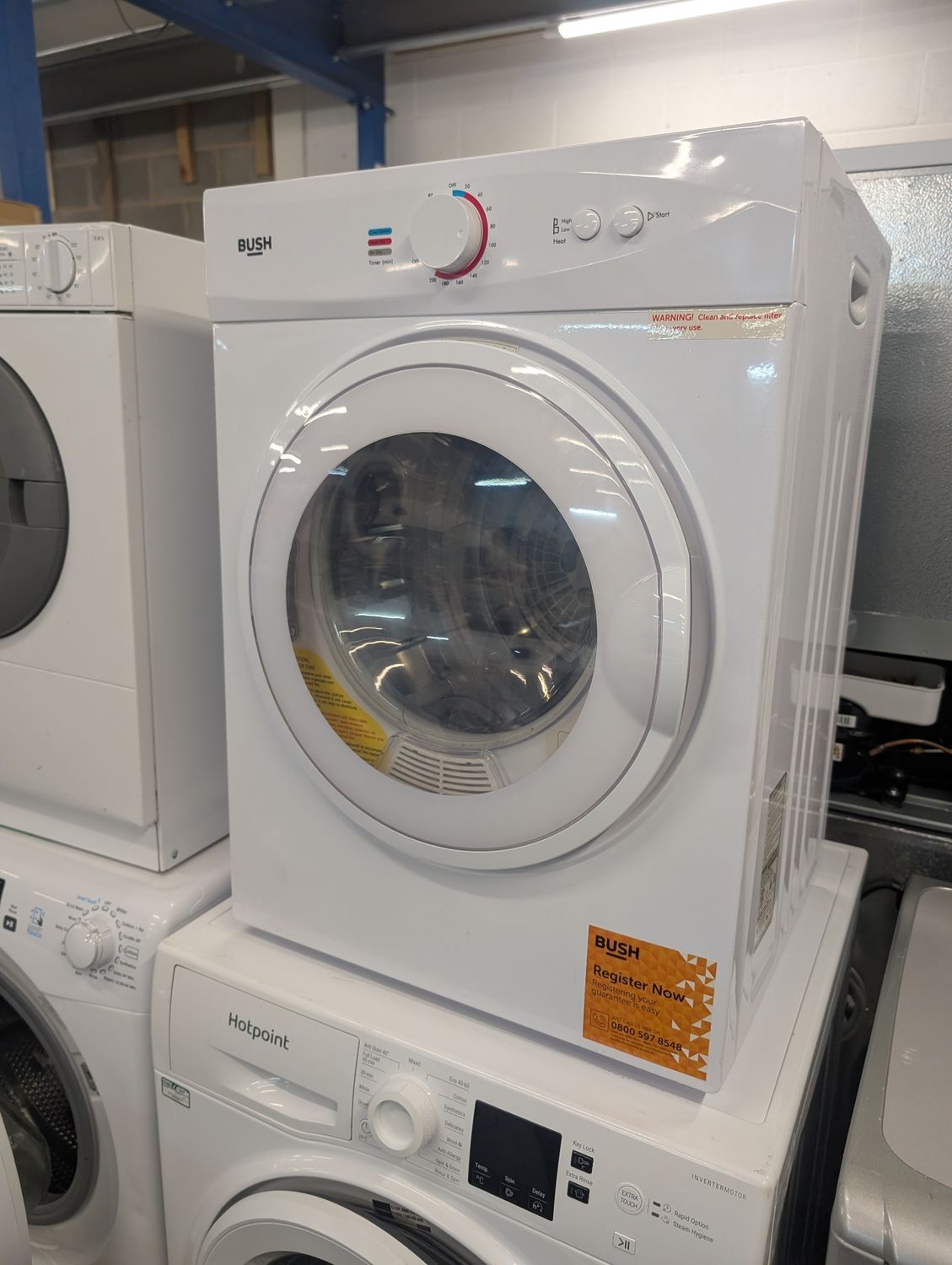 Bush TD3CNBW 3KG Compact Tumble Dryer White Refurbished