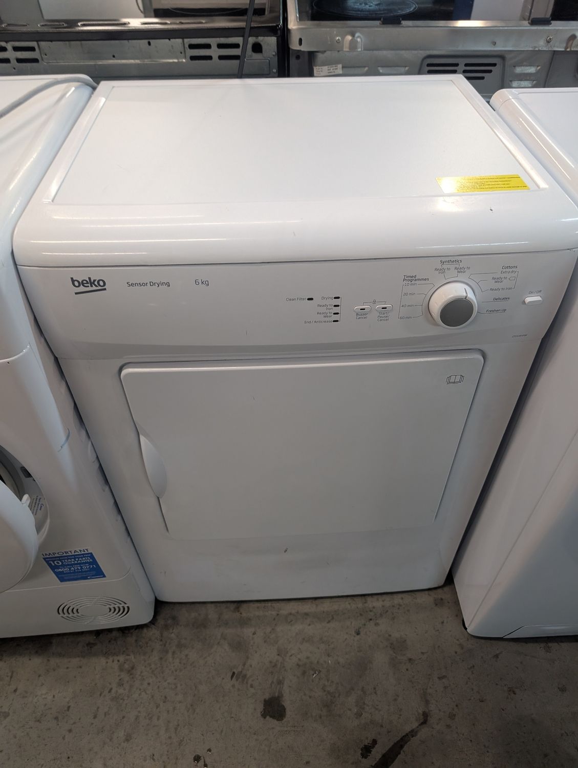 Beko DSV64W 6kg Vented Dryer White