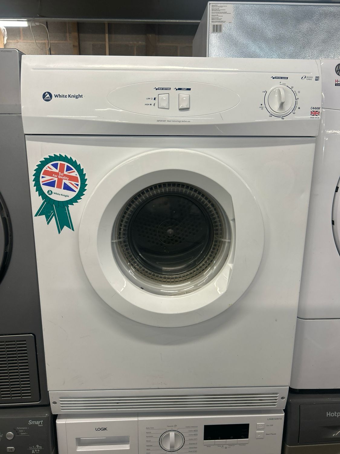 White Knight C44AW 6KG Vented Tumble Dryer White