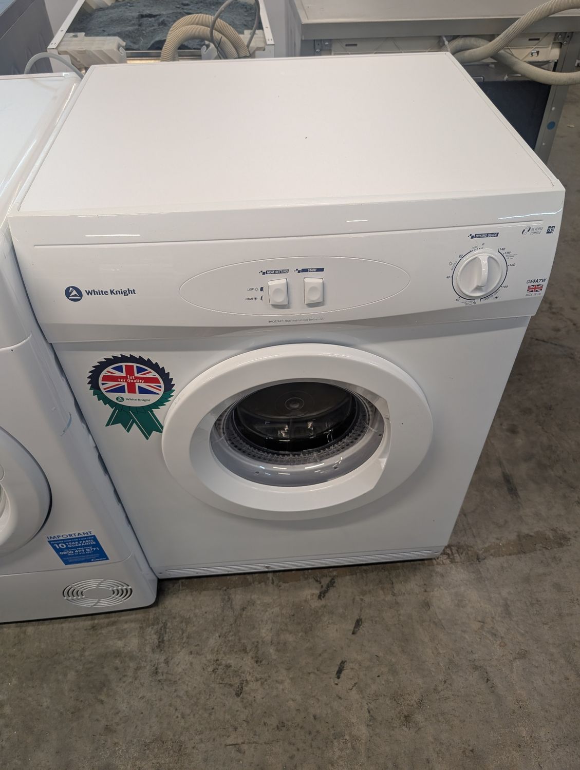 White Knight 0312 44A 1500A 7Kg Tumble Dryer White
