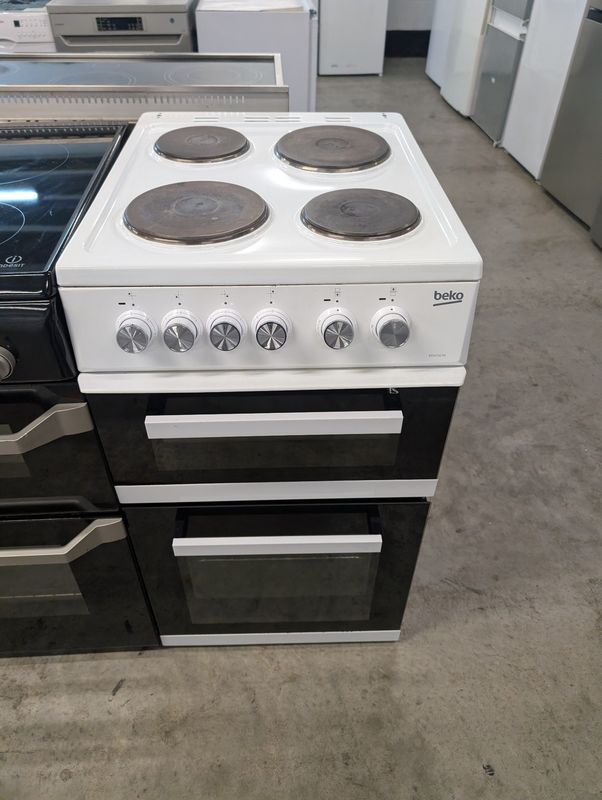 Beko KDVC563A 50cm Electric Cooker Ceramic Hobs Double Oven White