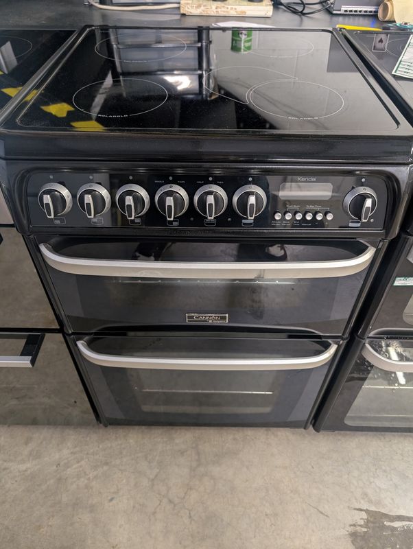 Cannon Kendal CH60EKK 60cm Electric Cooker Double Oven Ceramic Black Refurbished 