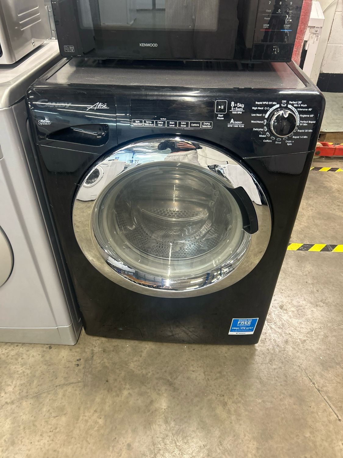 Candy 8kg/5kg 1400rpm Washer Dryer Black