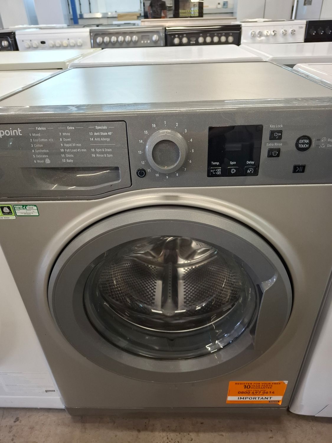 Hotpoint NSWM843CGG 8kg 1400rpm Washing Machine Grey