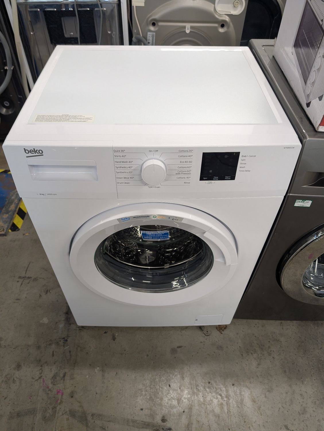 Beko WTK84011W 8kg 1400rpm Washing Machine White Beko WTK84011W 8kg 1400rpm Washing Machine White