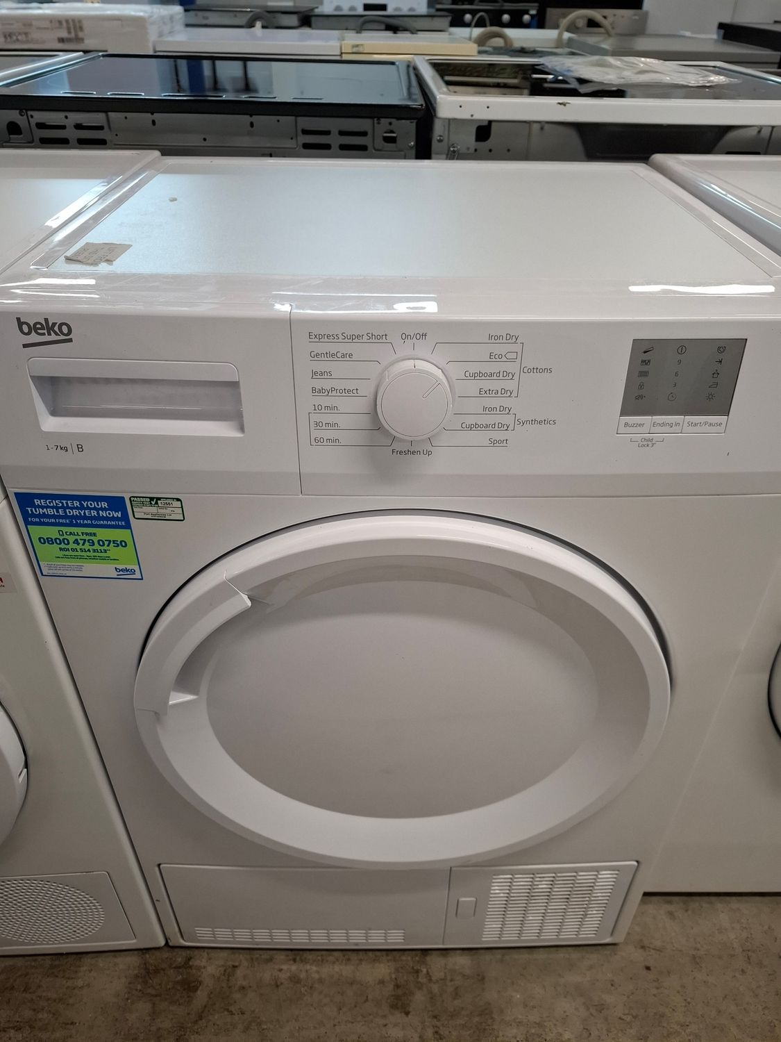Beko DTGC7000W 7kg Condenser Dryer White