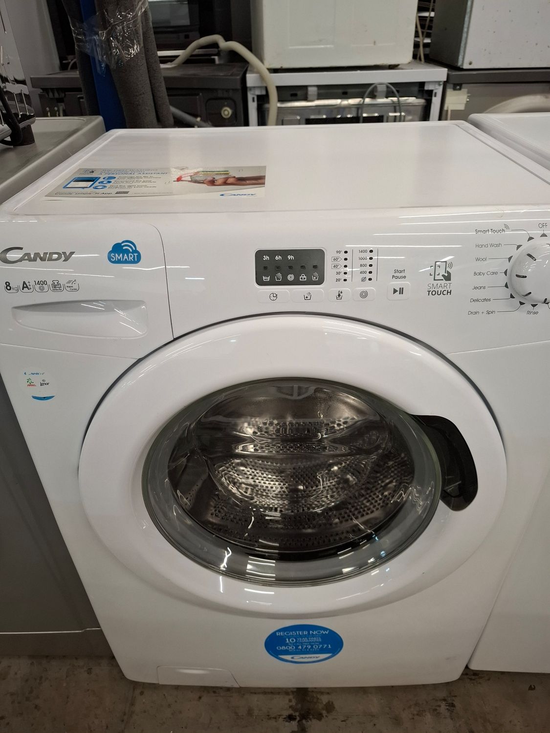 Candy CS148D3 8kg 1400rpm Washing Machine White