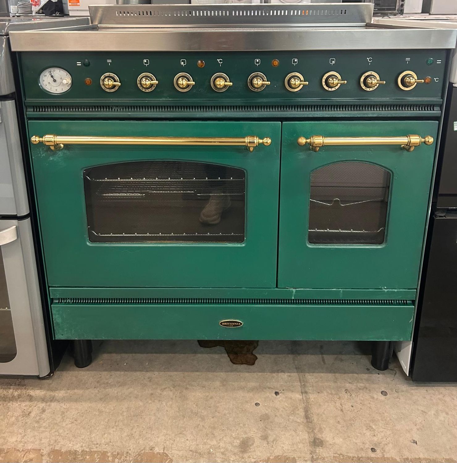 Britannia SI9S6CLEB Emerald Green 90cm Cermaic Hob Range Electric Cooker