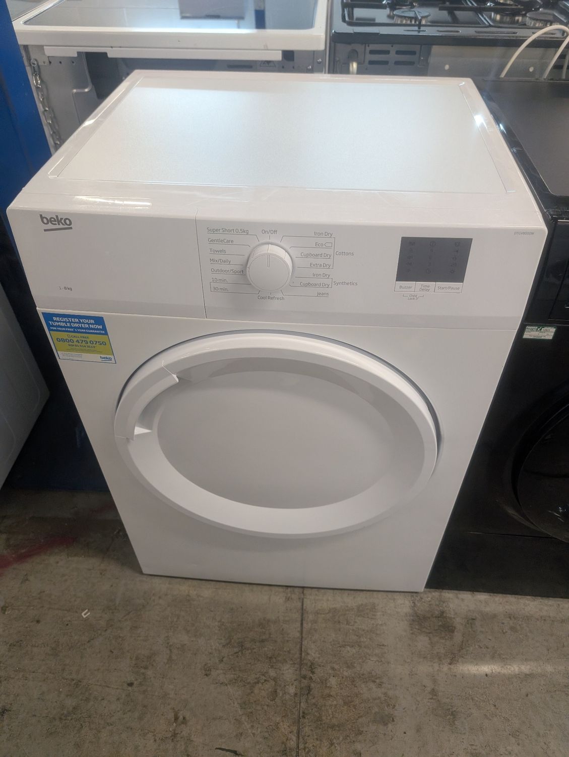 Beko DTGV8000W 8kg Vented Dryer White