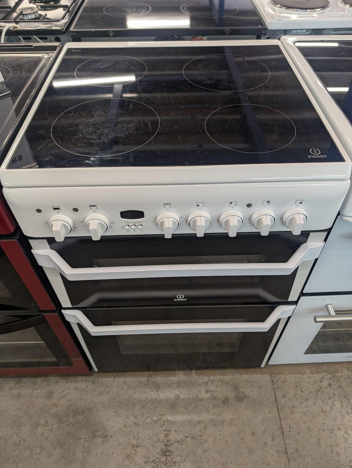 Indesit ID60C2(W) S 60cm Electric Cooker Double Oven White