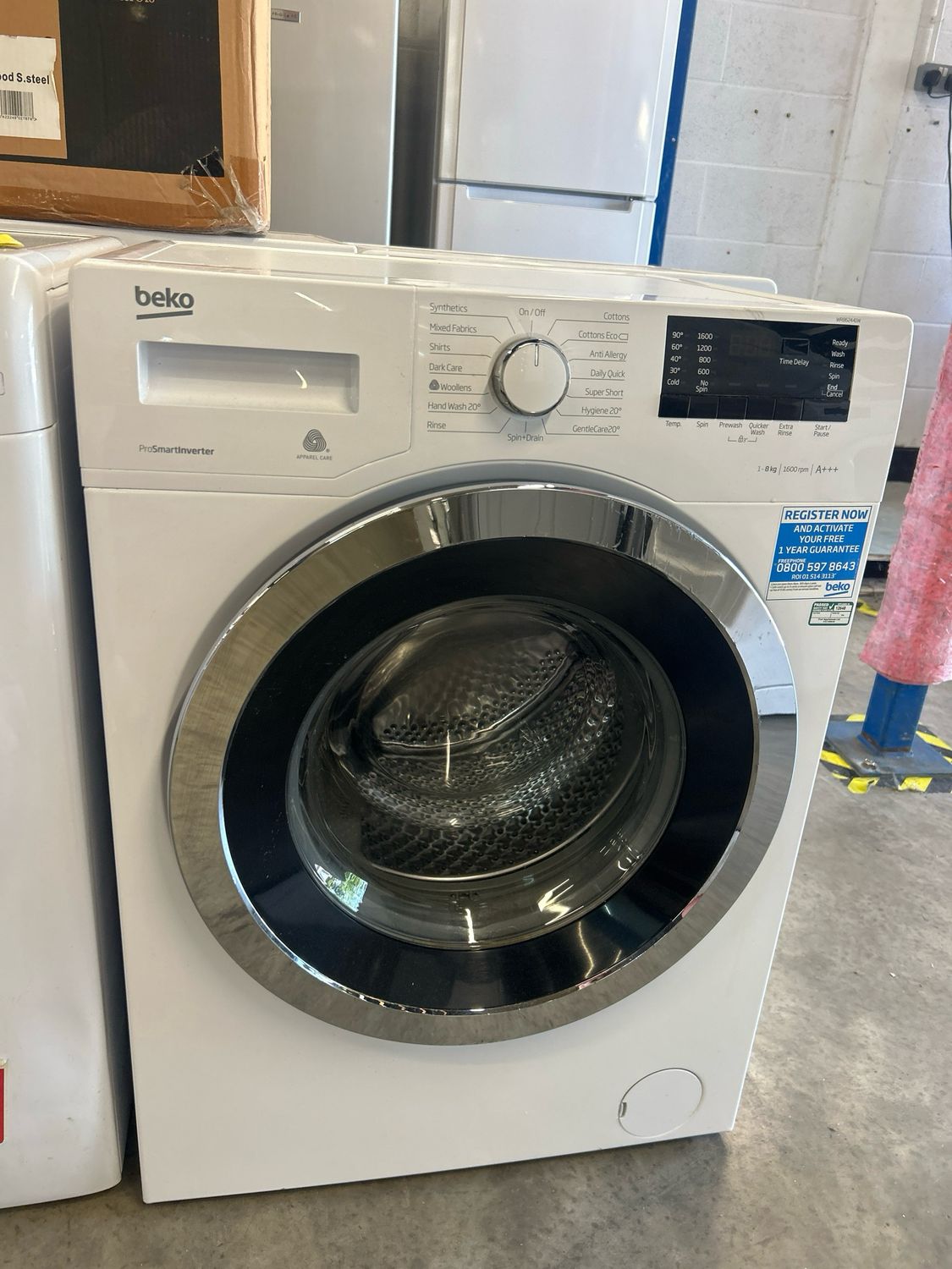Beko WR862441W 8kg 1600rpm Washing Machine White