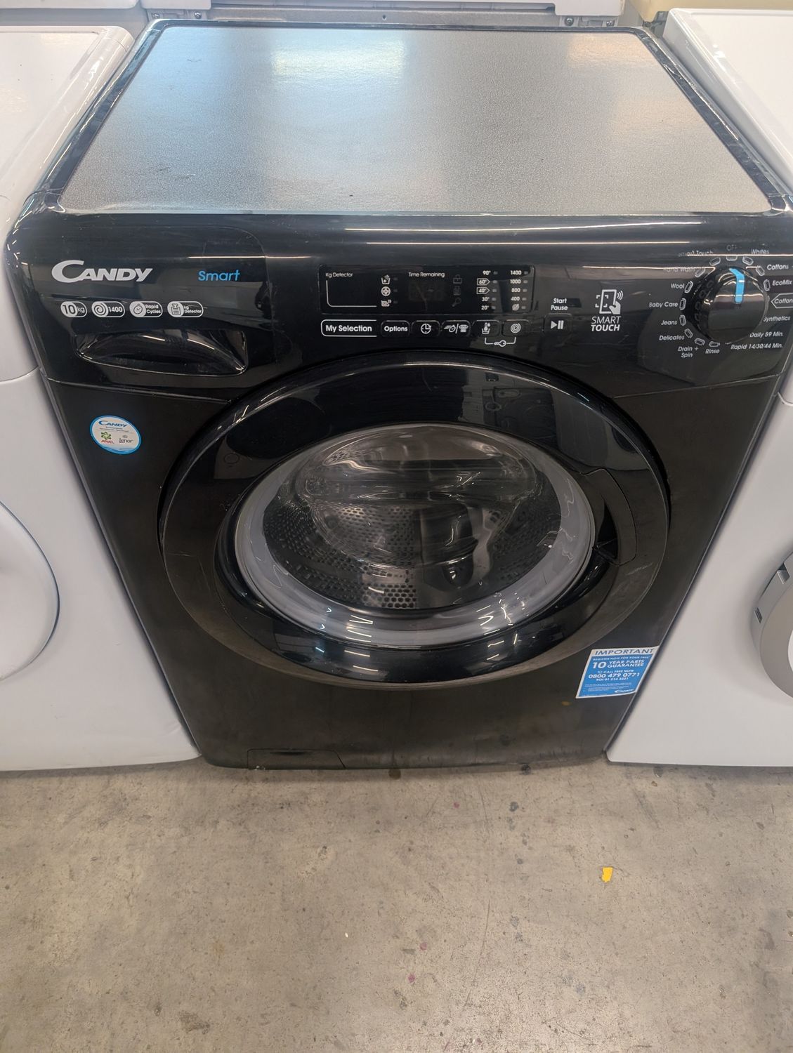 Candy CS1410TWBBE/1-80 10KG 1400RPM Washing Machine Black