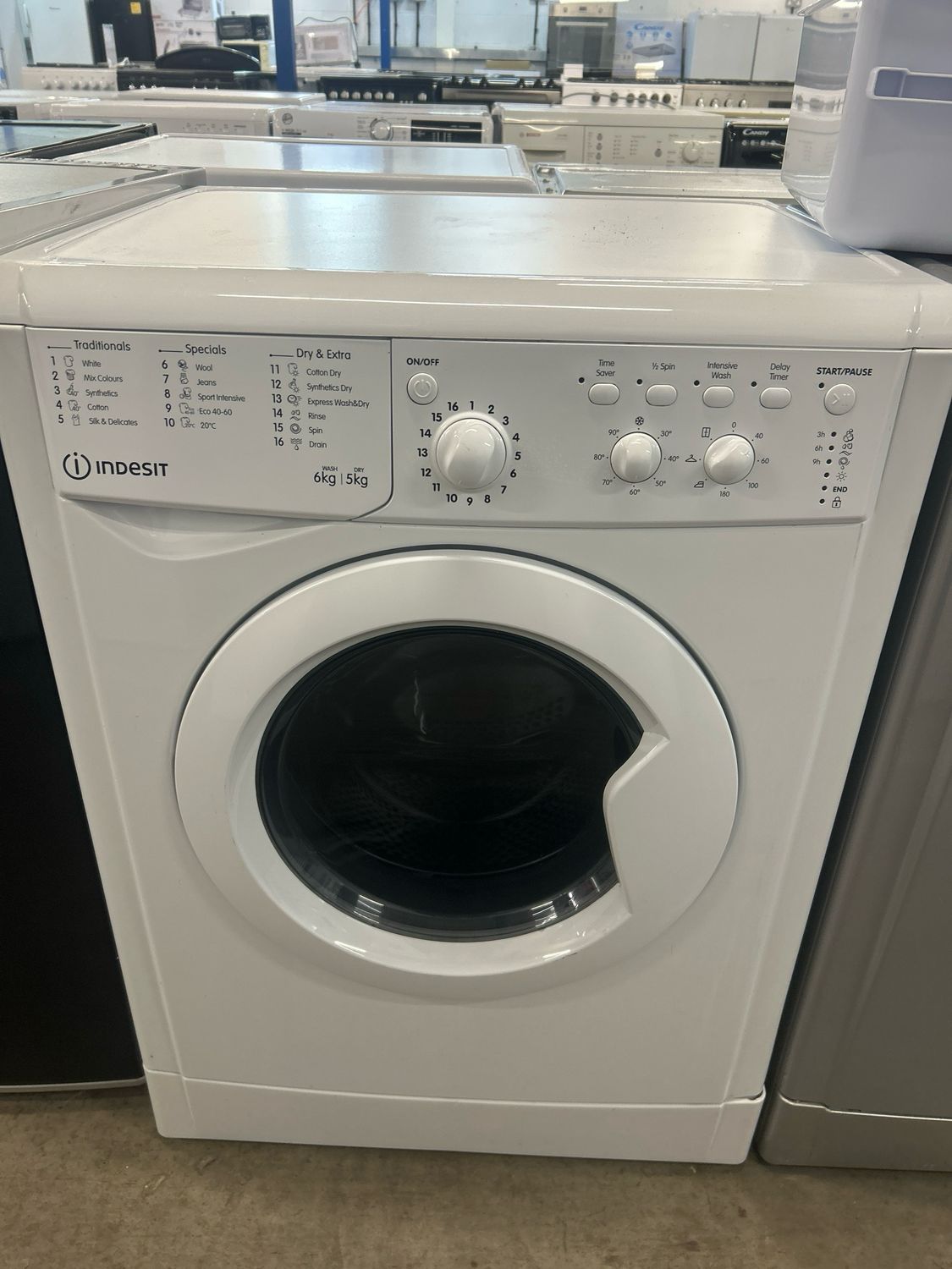 Indesit IWDC65125 Washer/Dryer 6KG/5KG White