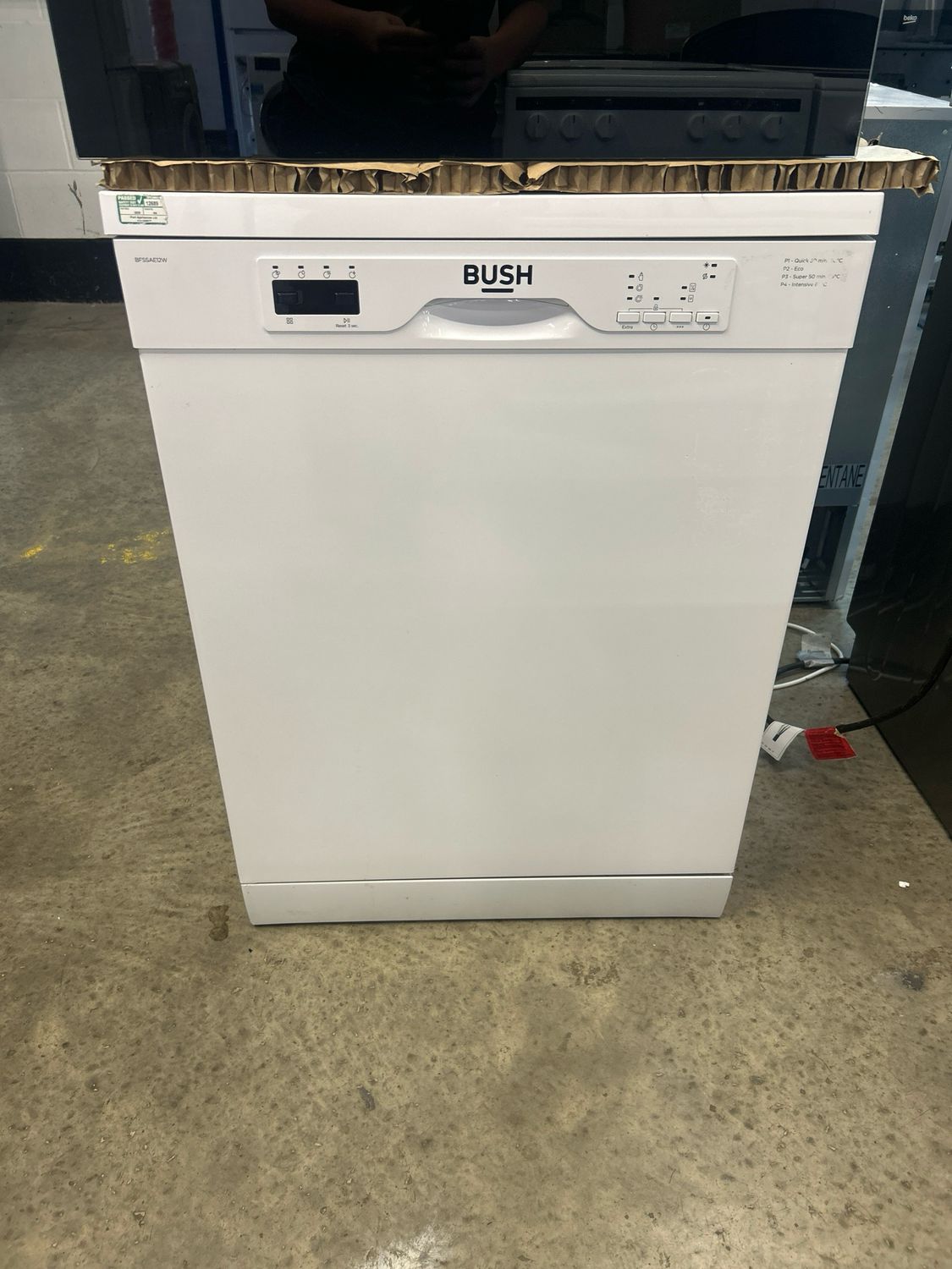 Bush BFSSAE12W 60cm Freestanding Full Size Dishwasher White