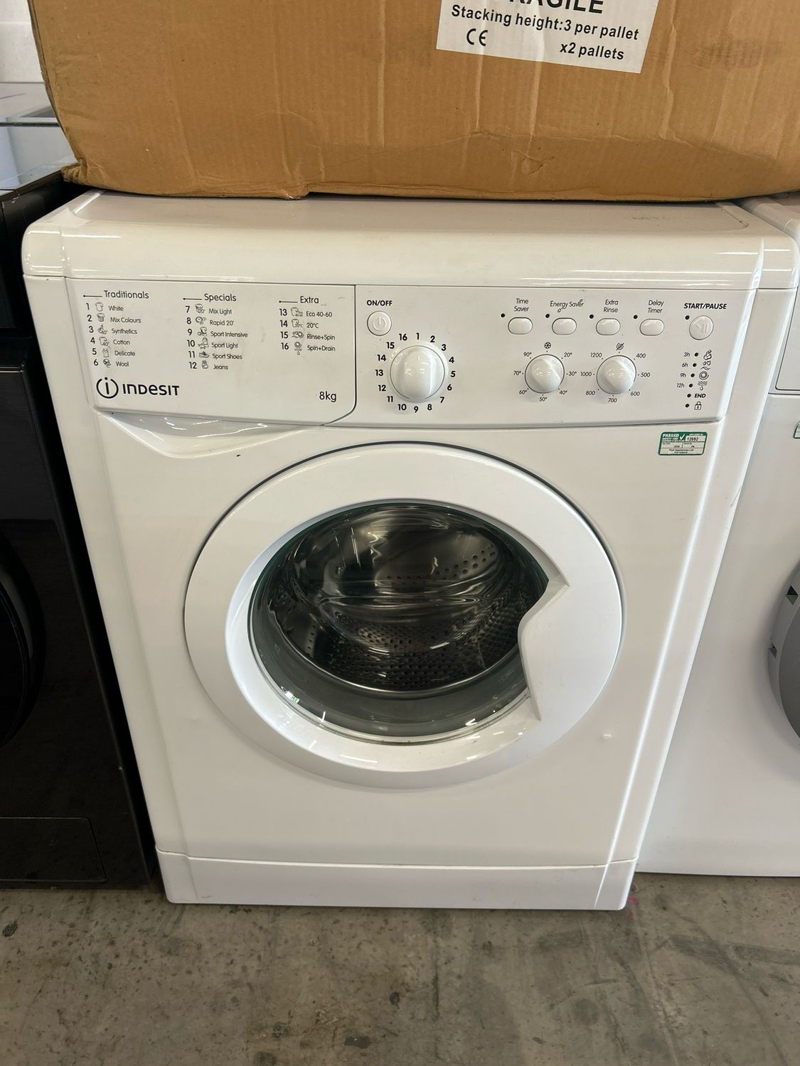 Indesit 8kg 1200rpm Washing Machine White