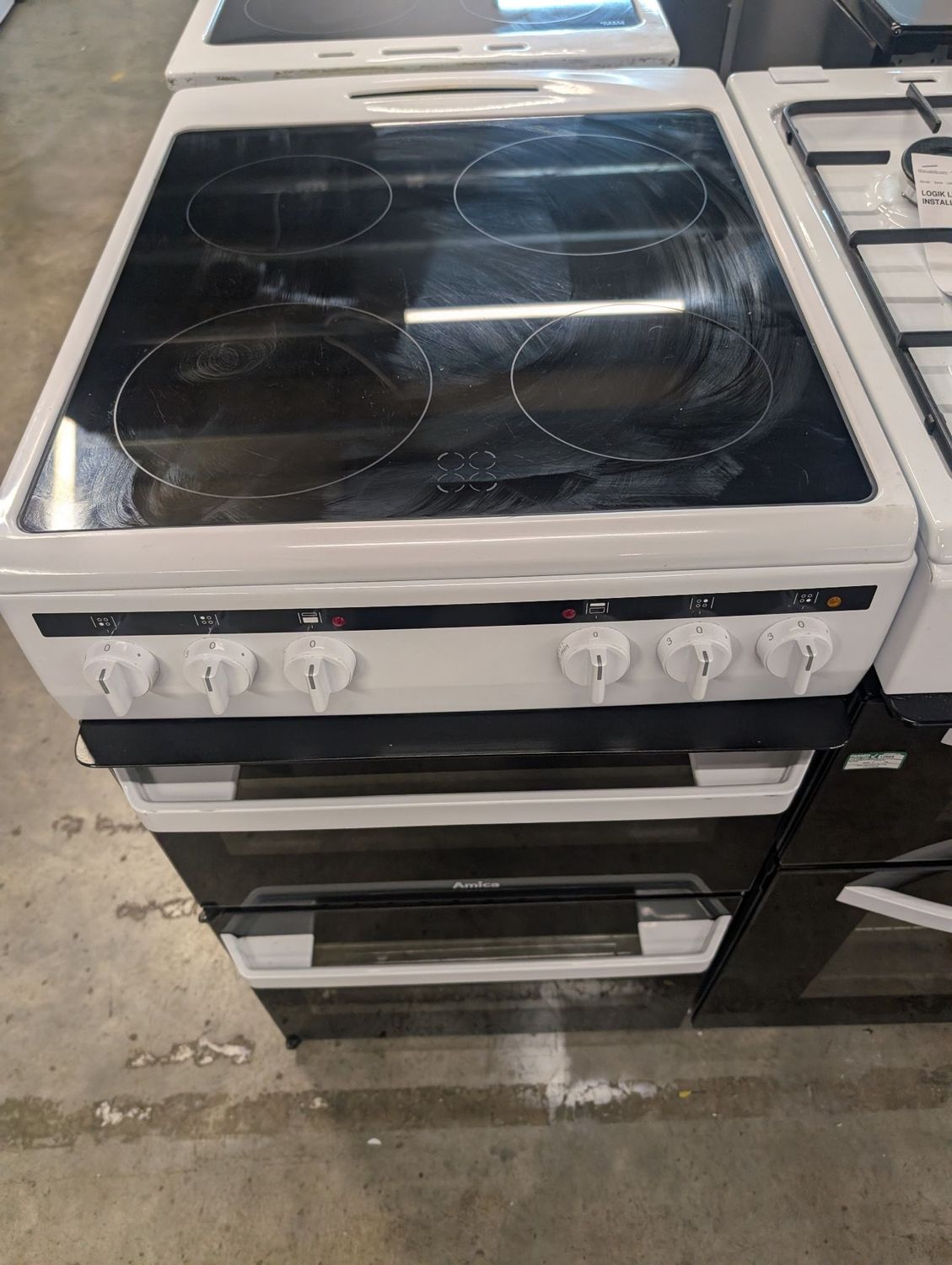 Amica AFC5100SI/2 50cm Electric Cooker Solid Hobs White