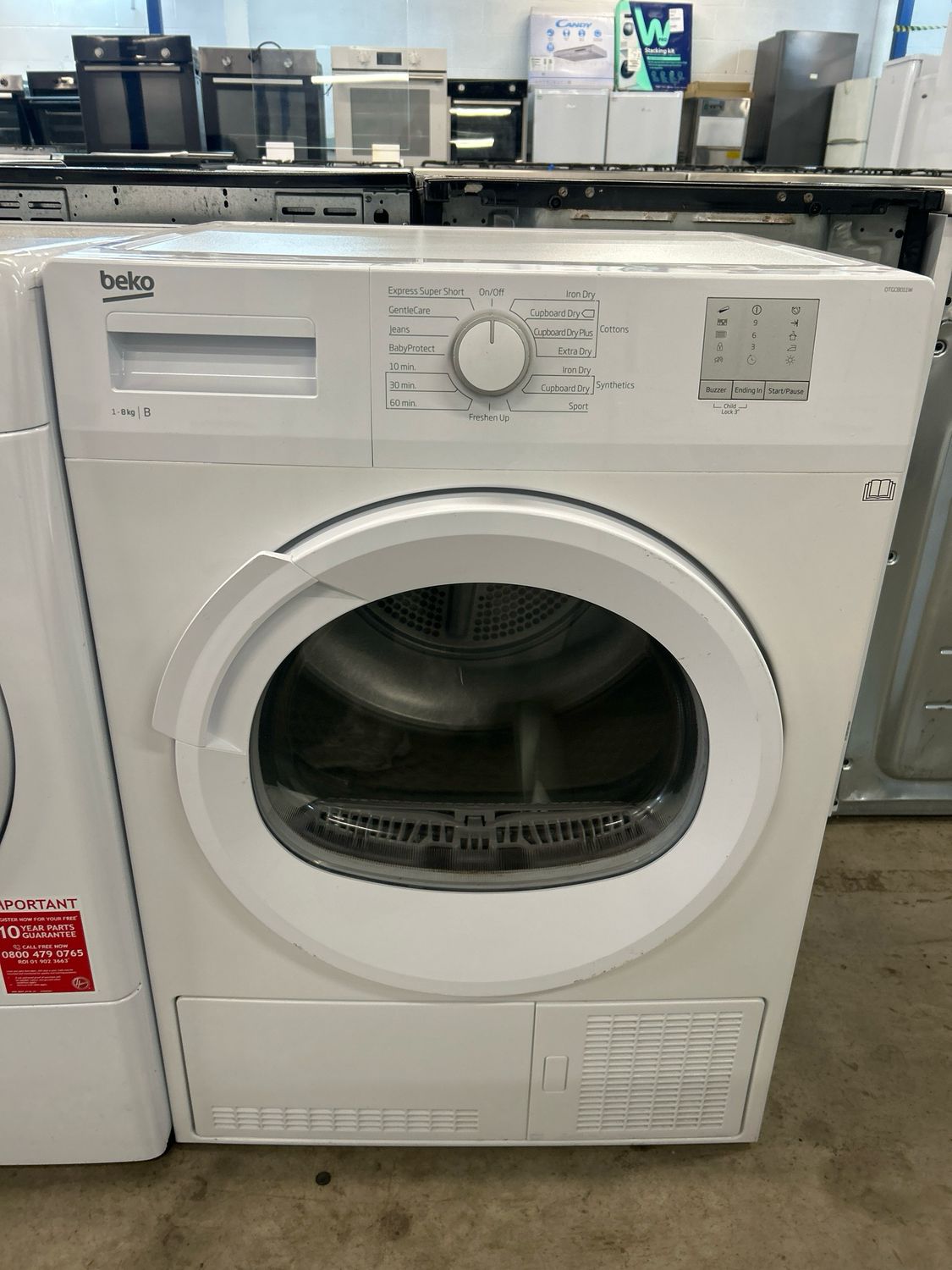 Beko DTGC8011W 8kg Condenser Dryer White