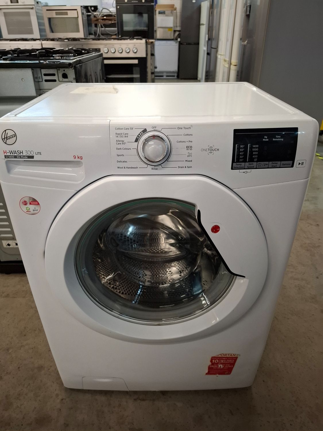 Hoover H3W492 H-Wash 9kg 1400rpm Washing Machine White