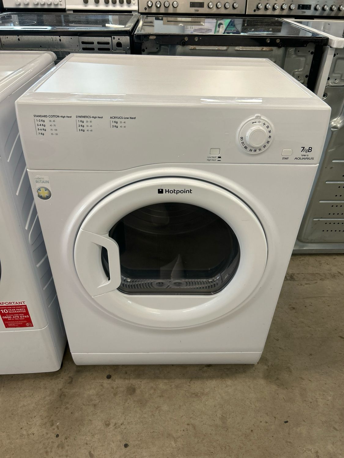 Hotpoint TVFM70 7kg Vented Dryer White