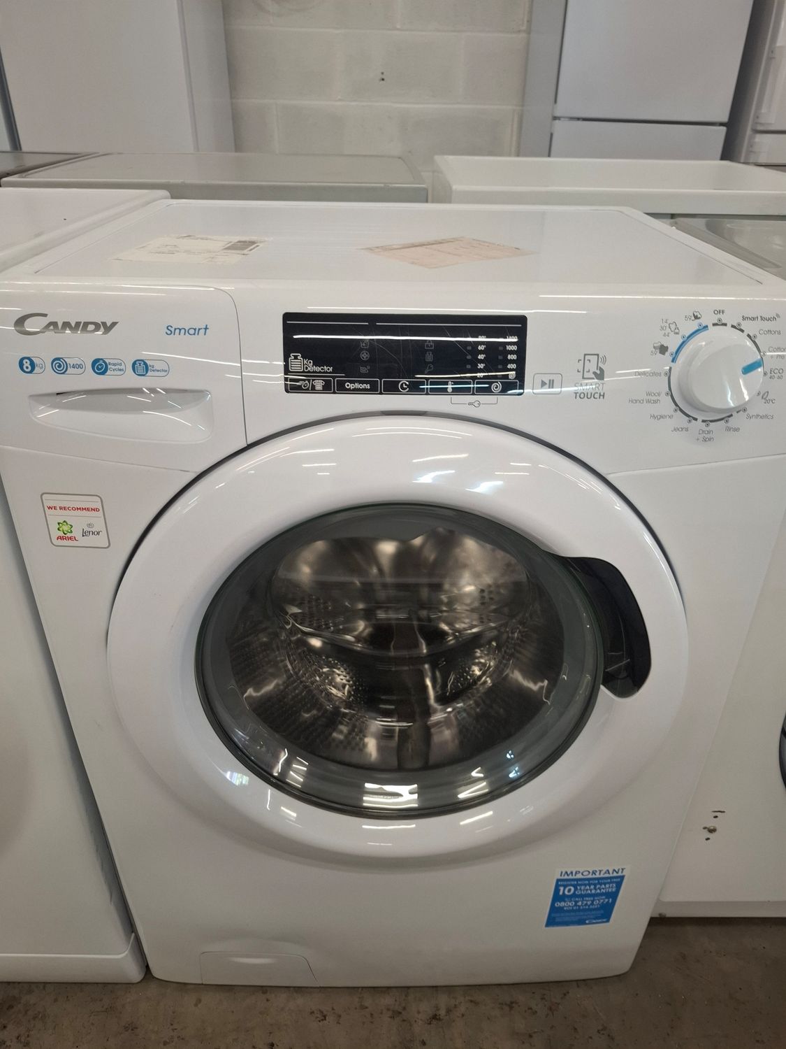 Candy CS148TW4 8kg Load 1400 Spin Washing Machine White