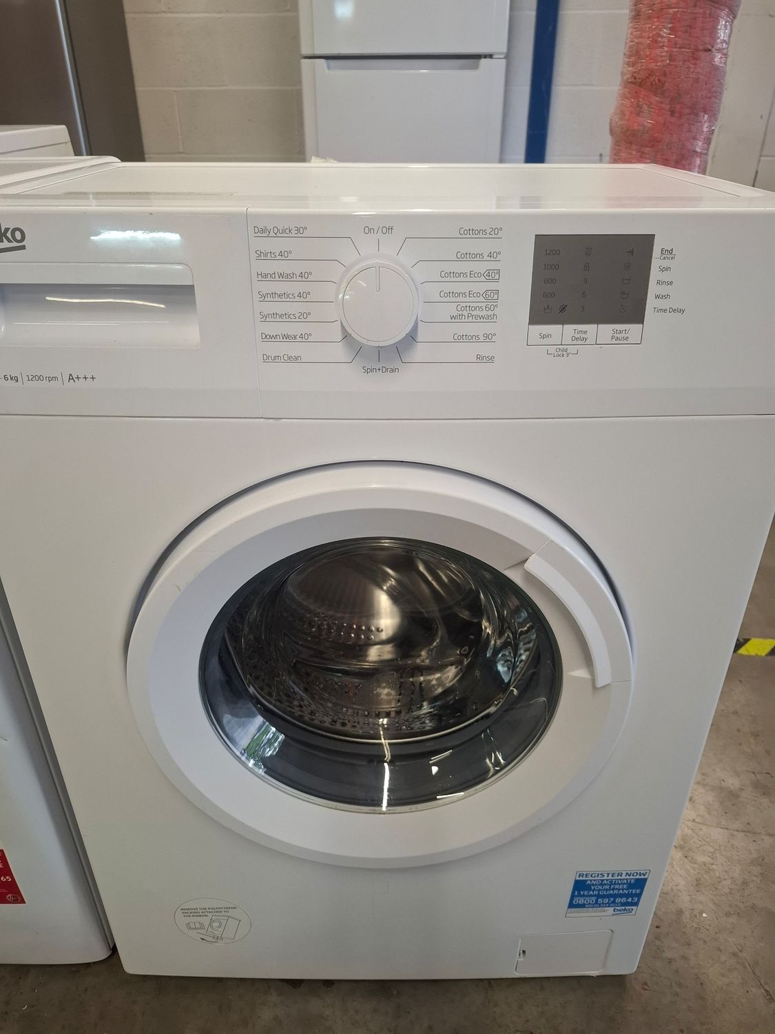 Beko WTG620M2W 6kg 1200rpm Washing Machine Slim Depth White 3 Months Warranty