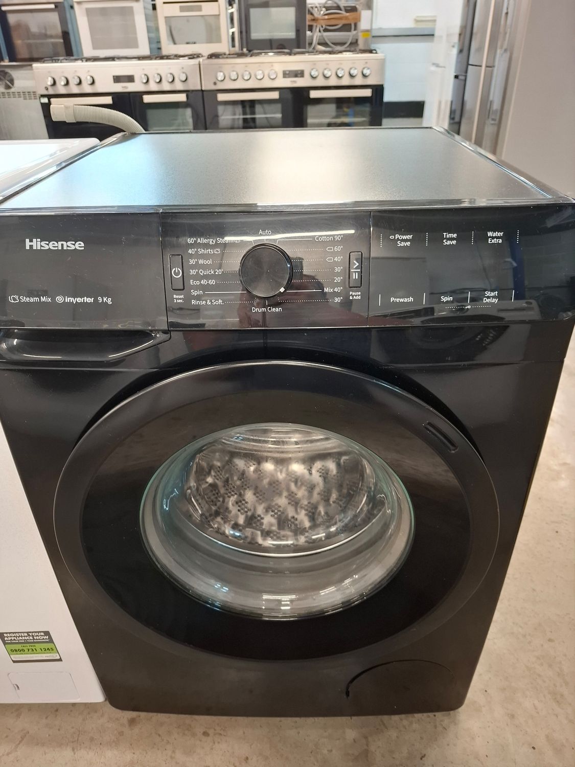 Hisense WFGE90141VMB 9KG 1400rpm Washing Machine Black