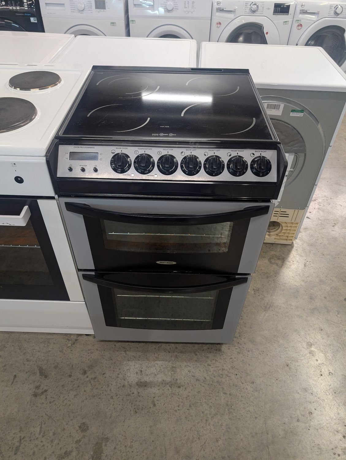 Tricity Bendix SE454SV 55cm Electric cooker Solid Hobs Grey