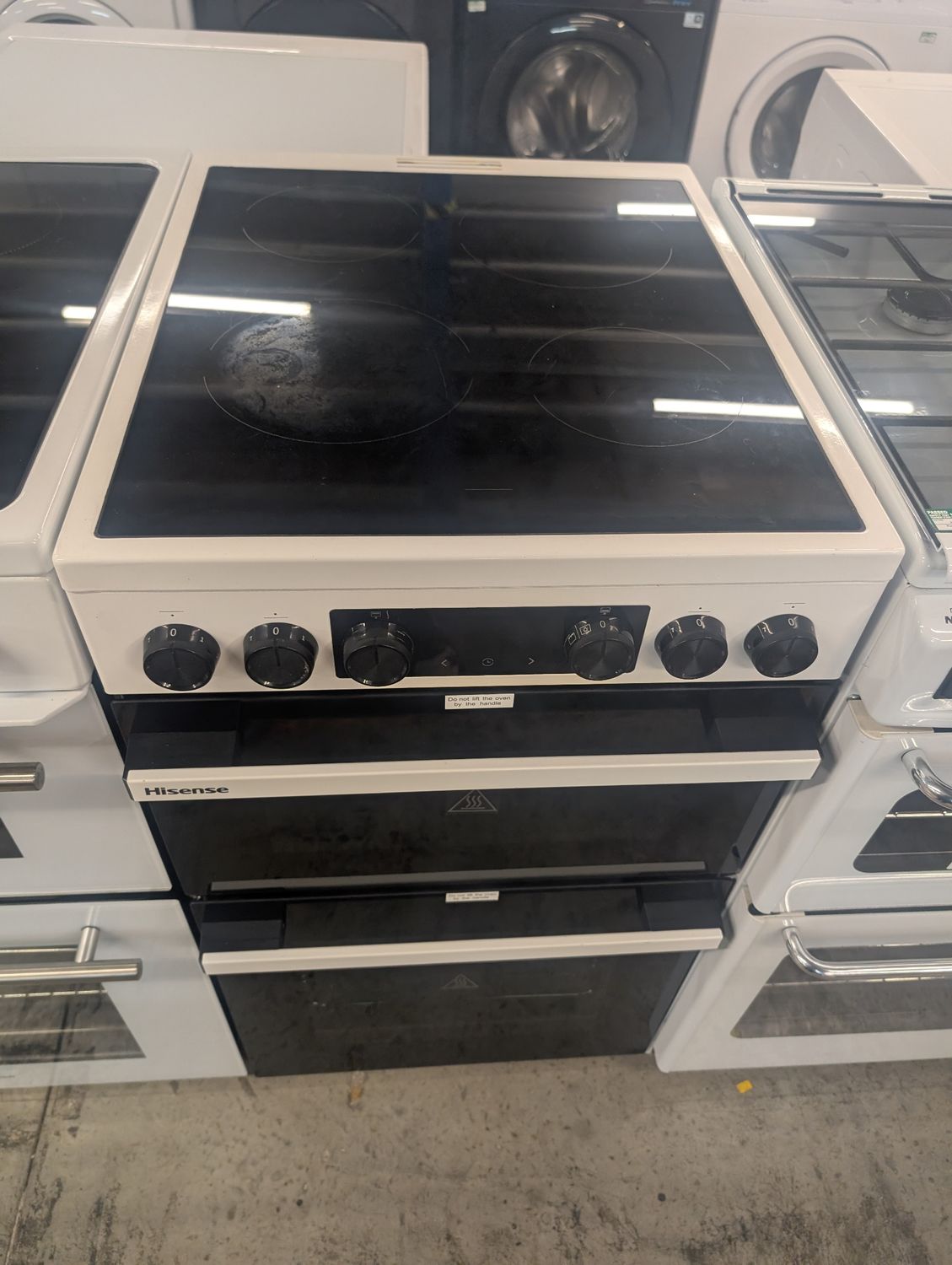 Hisense HDCEC5C10W 50cm Electric Cooker with Ceramic Hob - White 