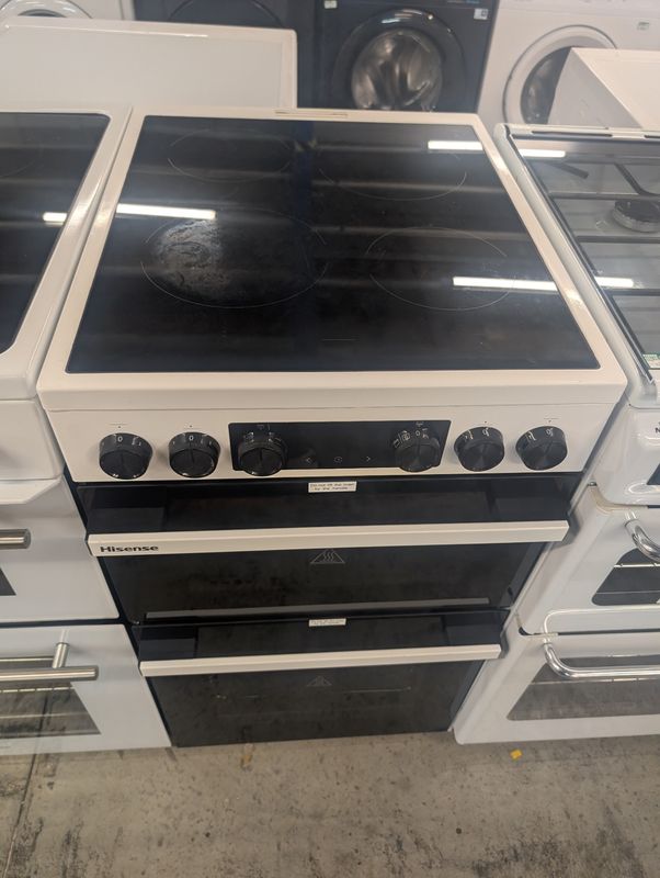 Hisense HDCEC5C10W 50cm Electric Cooker with Ceramic Hob - White 