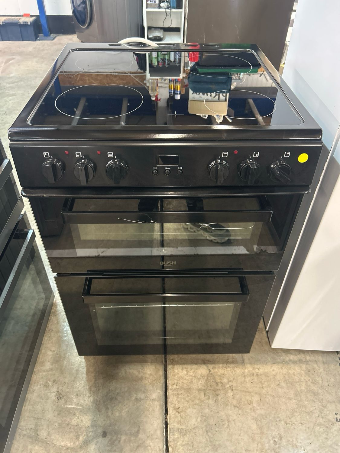 Bush CTFS60DBLECB 60cm Electric cooker Double Oven Black