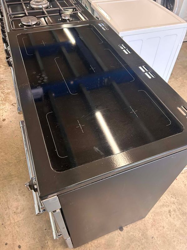 Belling 444444143 110EI Electric Range Cooker Induction Hob - Silver W100cm H90–93cm D60cm