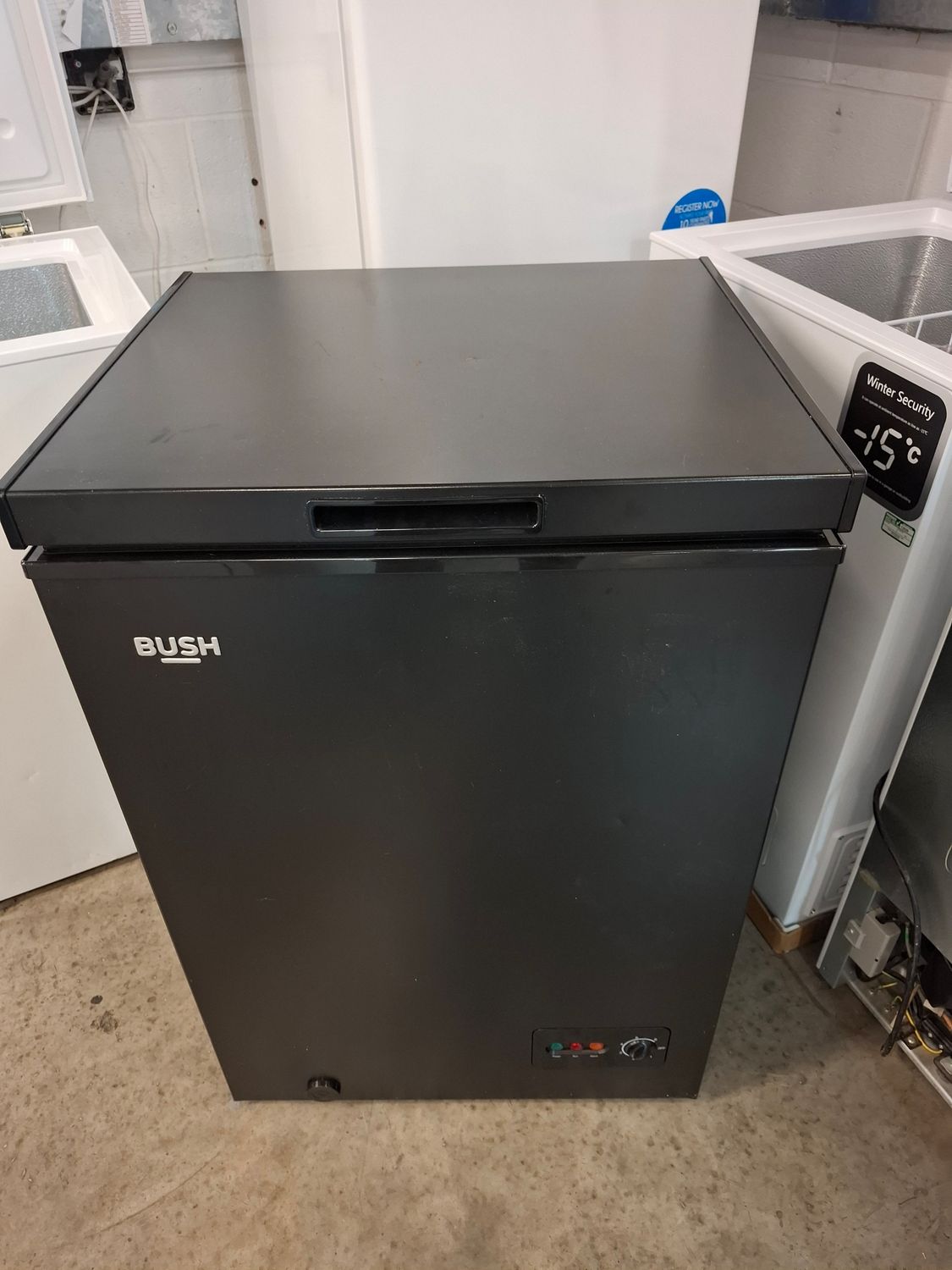 Bush MCF99BL Chest Freezer 99L H85cm W58 D55  Black