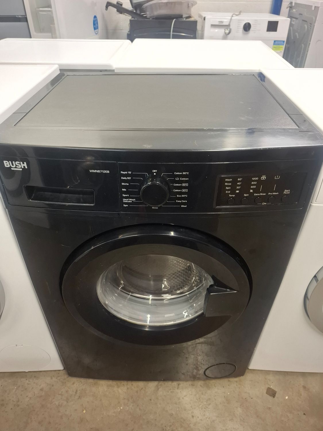 Bush WMNB712EB 7kg 1200rpm Washing Machine Black