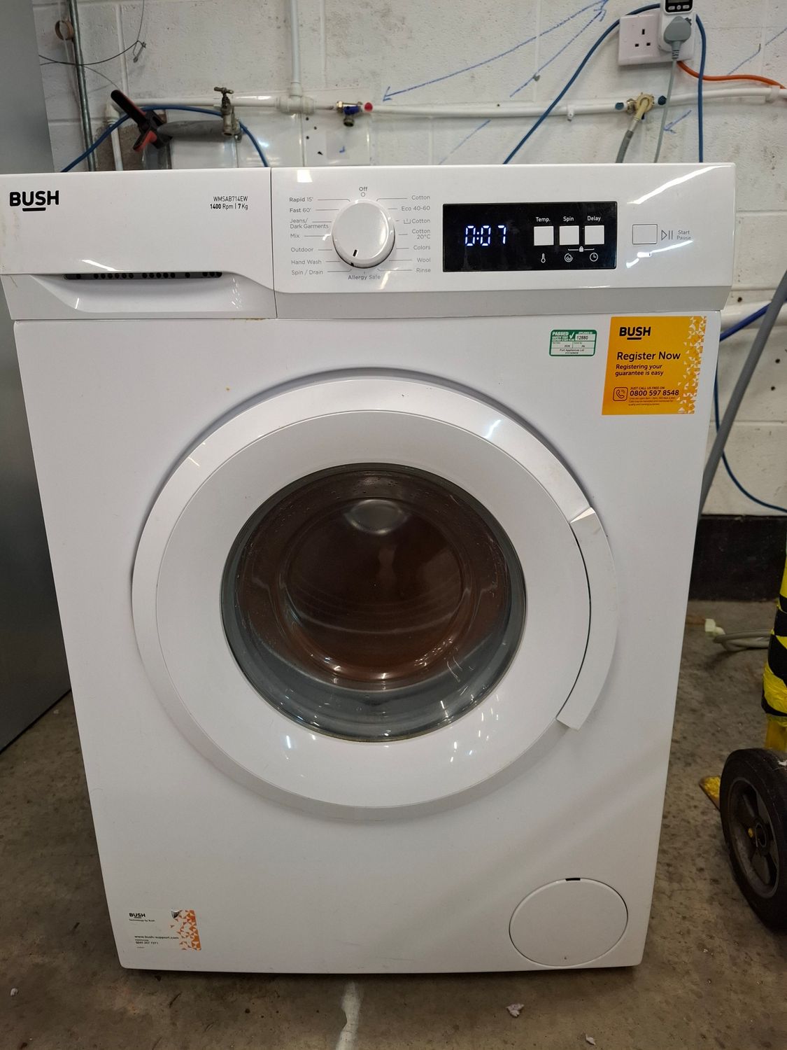Bush WMSAB714EW 7KG 1400rpm Washing Machine White