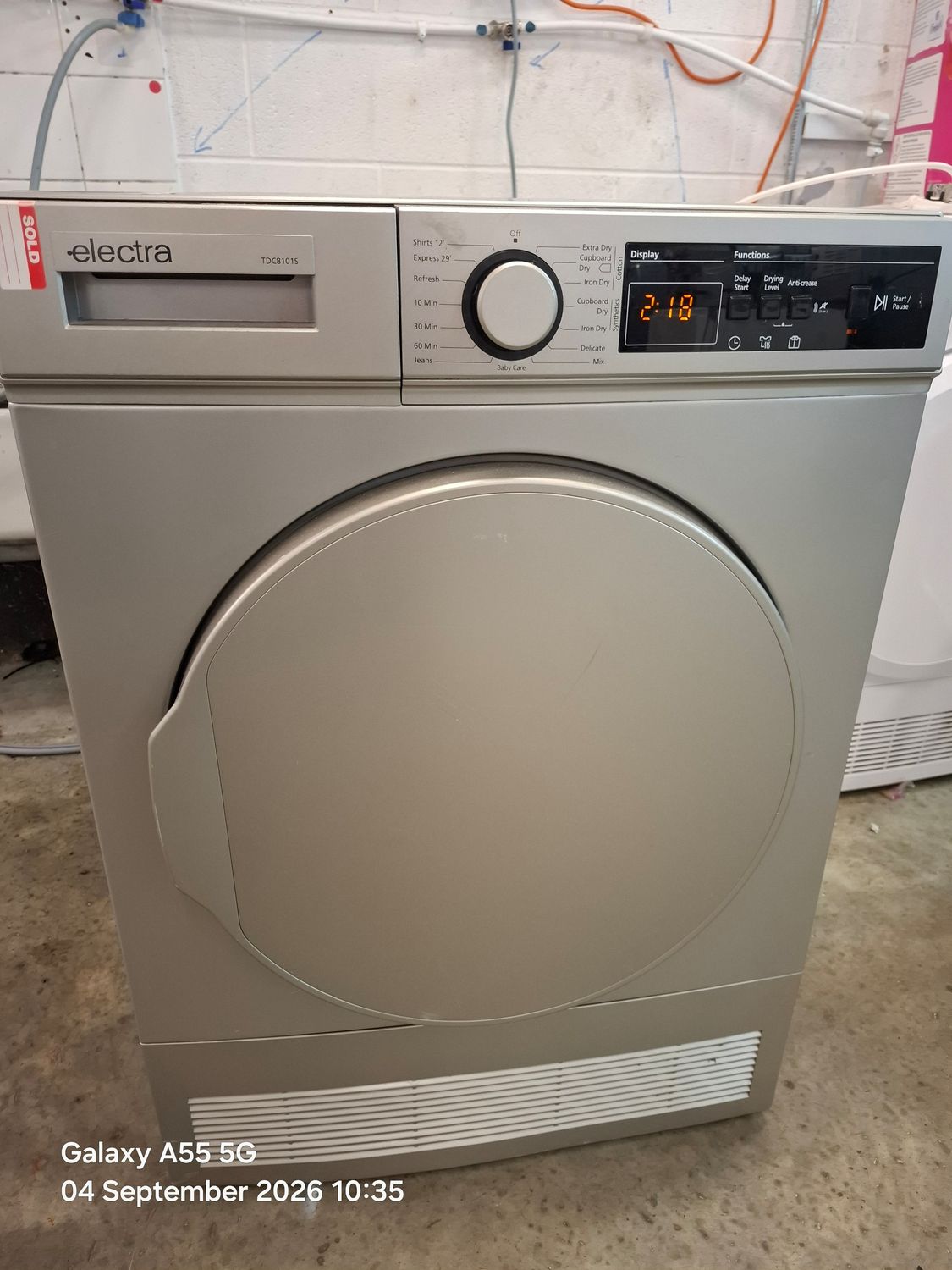 Electra TDC8101W 8Kg Condenser Dryer Silver