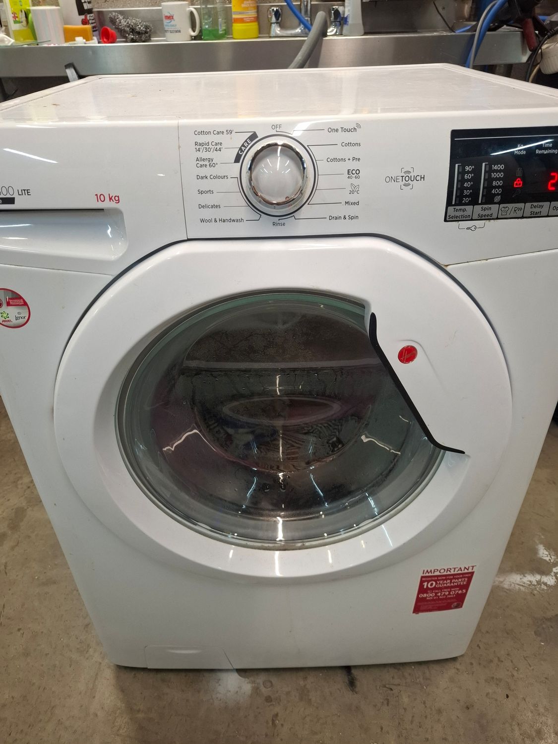 Hoover H3W4102DABBE-80 10kg 1400 Spin Washing Machine White