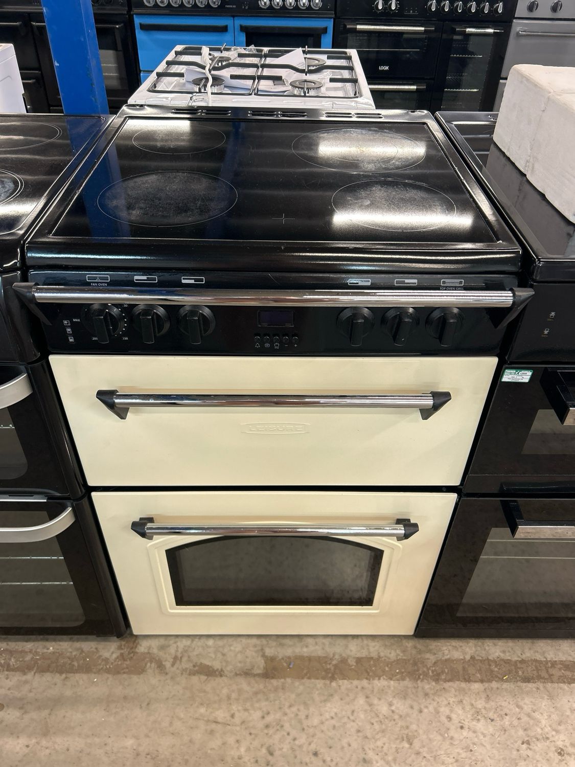Leisure GRB6CVC 60cm Cooker Electric Ceramic Hobs Double Oven Cream