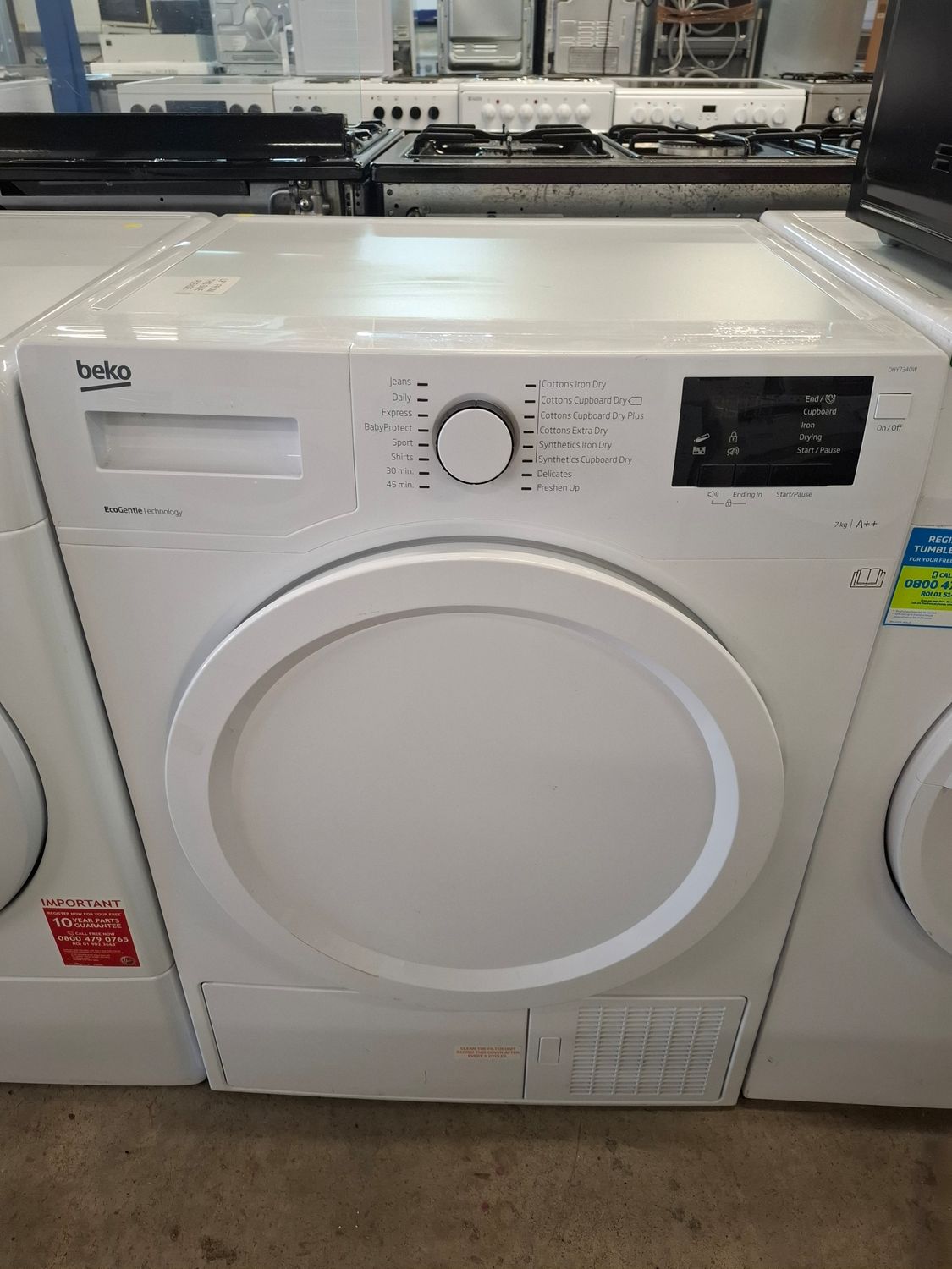 Beko DHY7340W 7kg Heat Pump Condenser Dryer White
