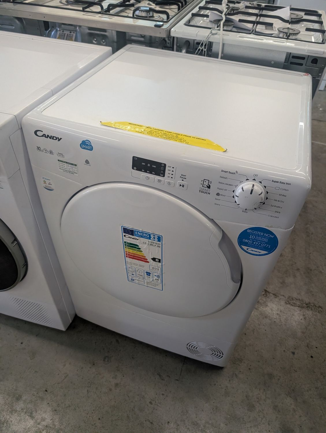 Candy CS C10LF-80 10kg Smart Condenser Dryer White